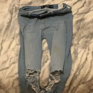 Super skinny ripped jeans!